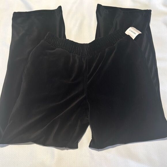 Corduroy Pants Womens Medium Black Wide Leg High Waisted - Picture 1 of 3